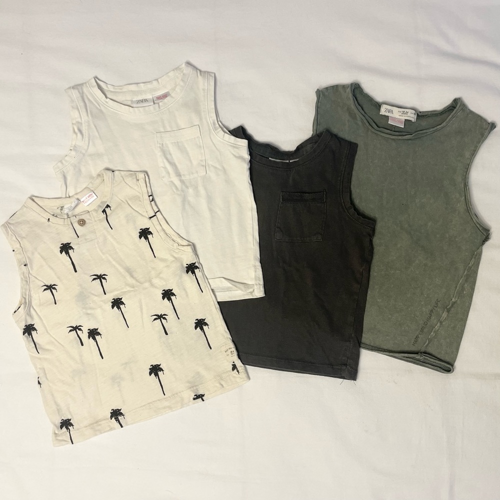 Zara boy set of 4 tanks